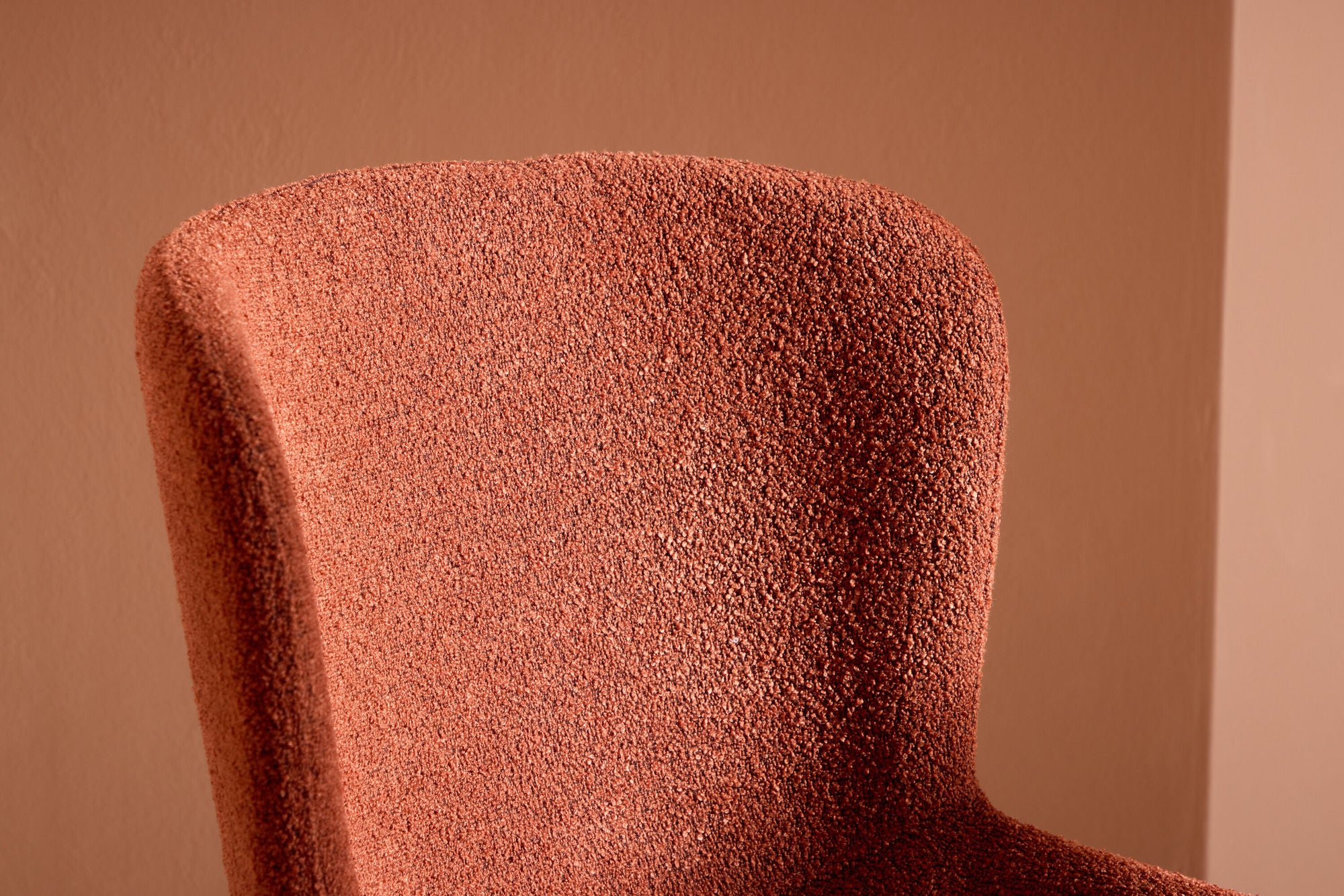 Modesto Dining Chair 2-pack - Black Legs / Roasty Boucle