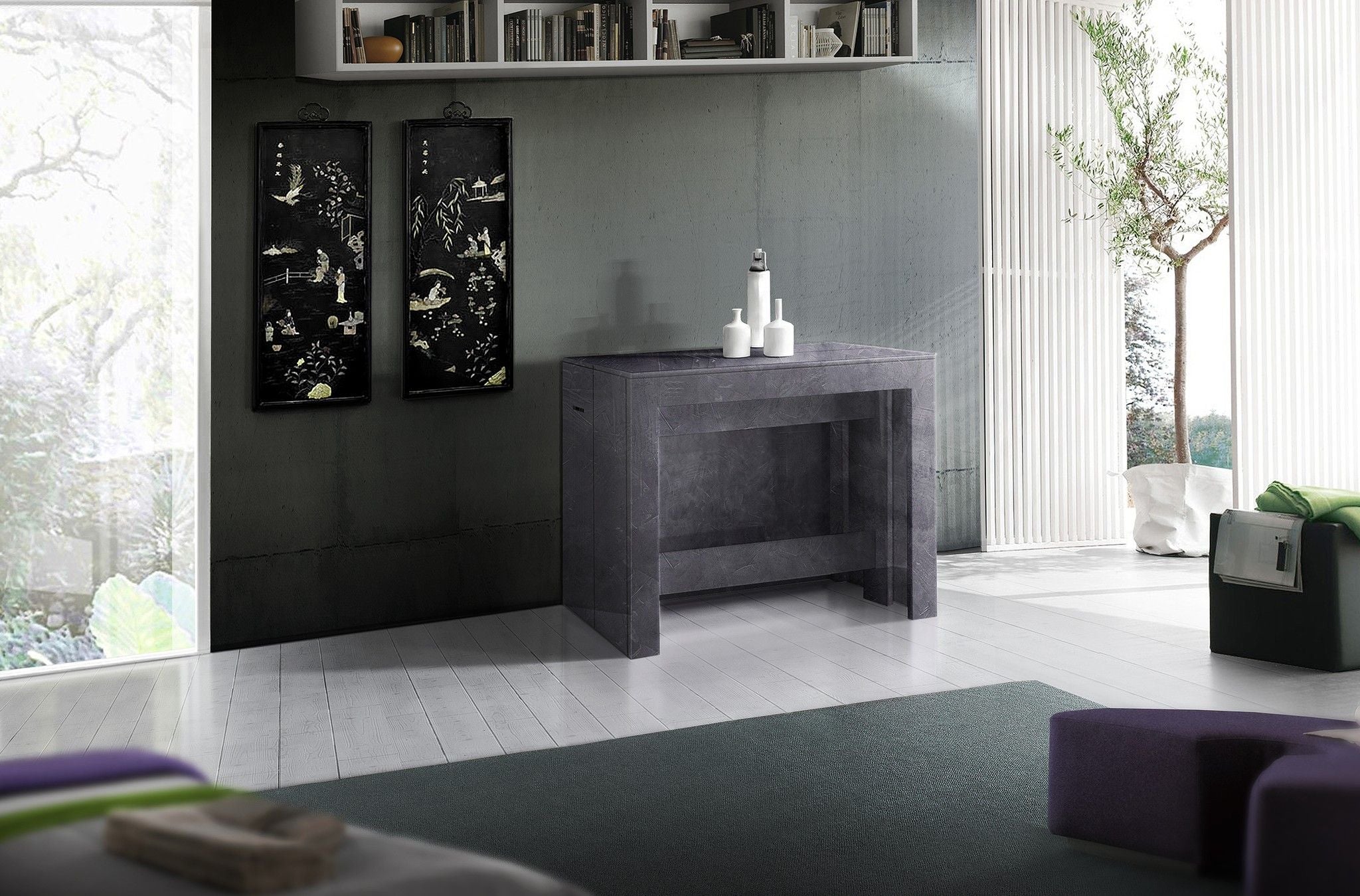 Set 2 panche allungabili PRATIKA - Slate