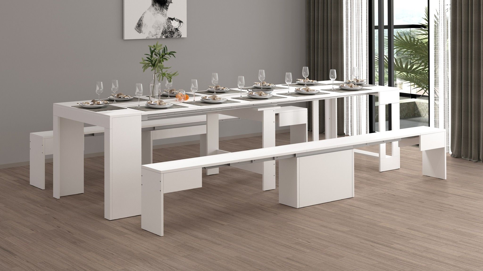 Set 2 panche allungabili PRATIKA