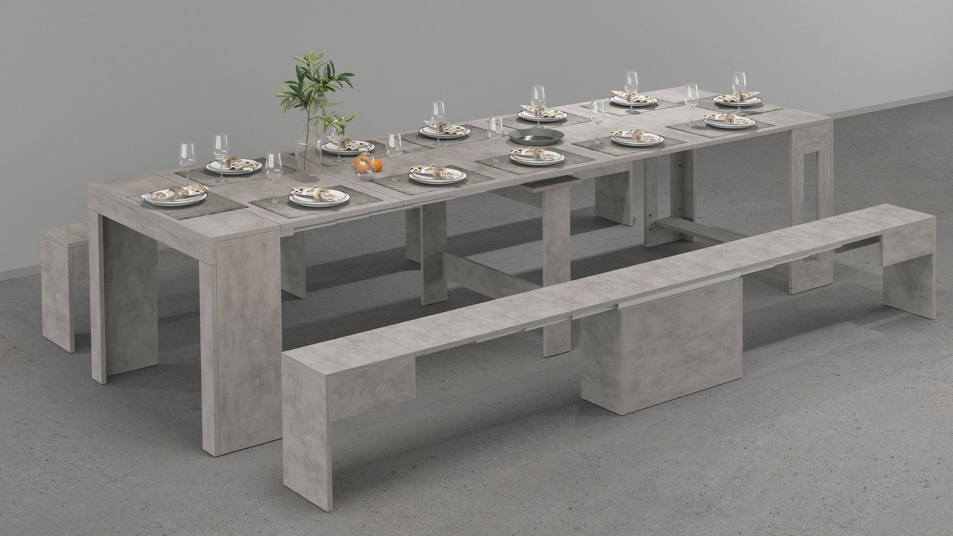 Panca allungabile Singola PRATIKA - Bronx Concrete