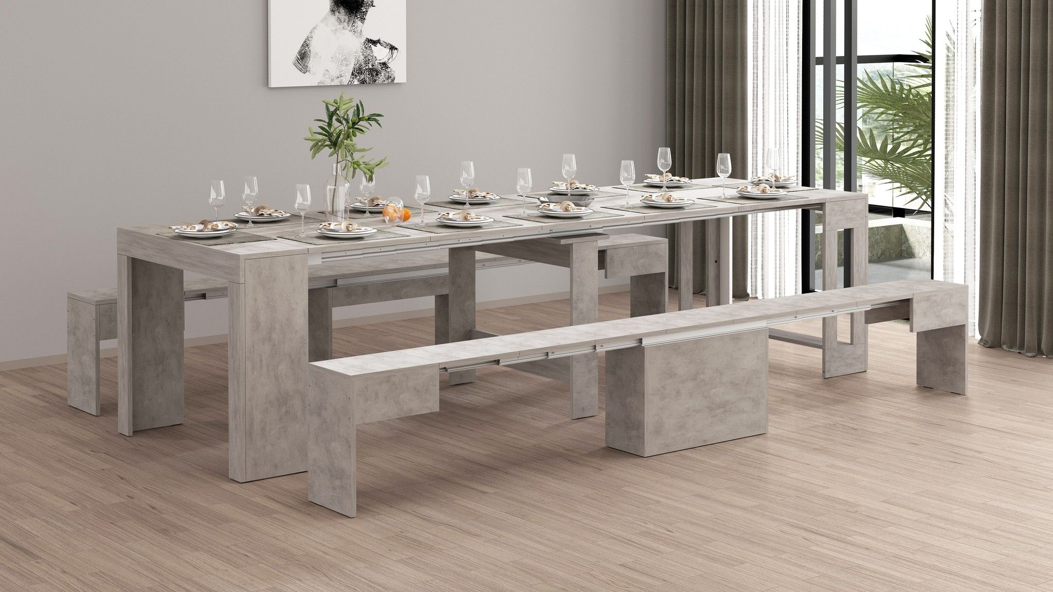 Set 2 panche allungabili PRATIKA