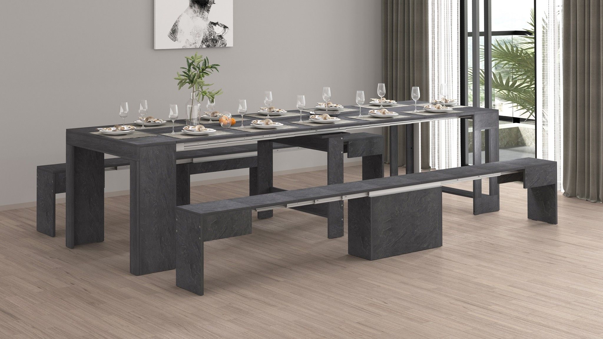 Set 2 panche allungabili PRATIKA
