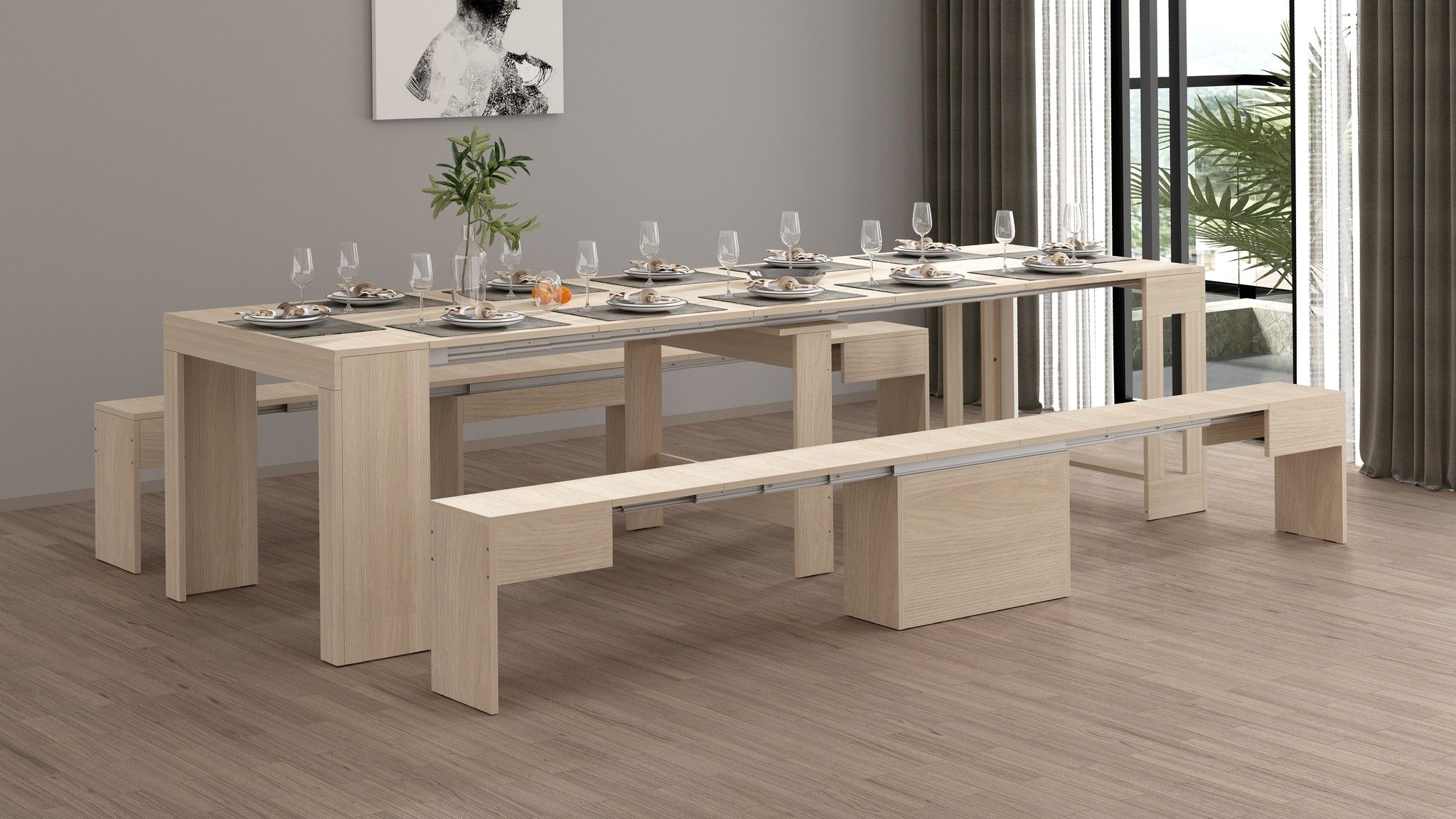 Set 2 panche allungabili PRATIKA