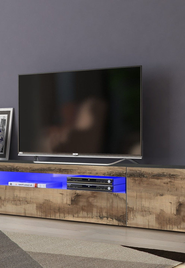 Porta tv DAIQUIRI 200 cm 2 ante battenti + 1 anta a ribalta.