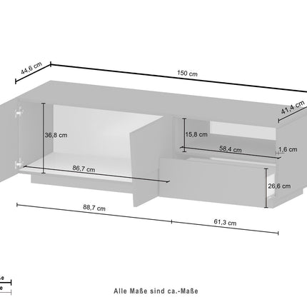 Porta TV PONGO 150 cm.