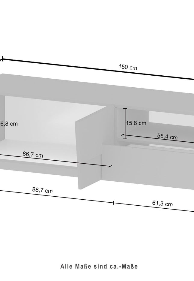 Porta TV PONGO 150 cm.