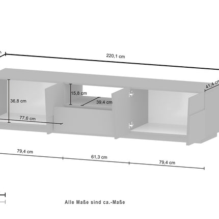 Porta TV PONGO da 220 cm.