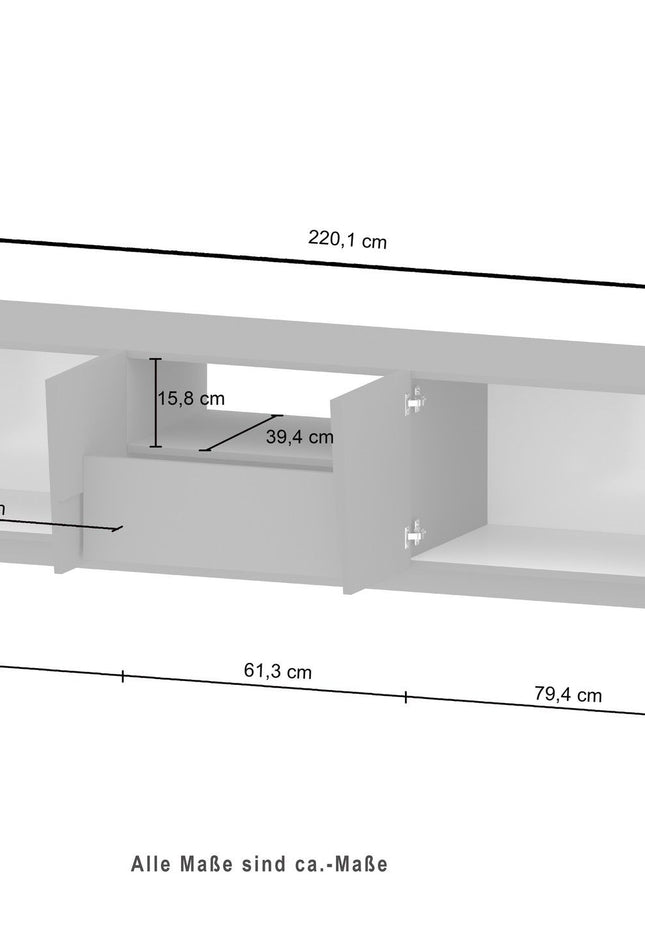Porta TV PONGO da 220 cm.