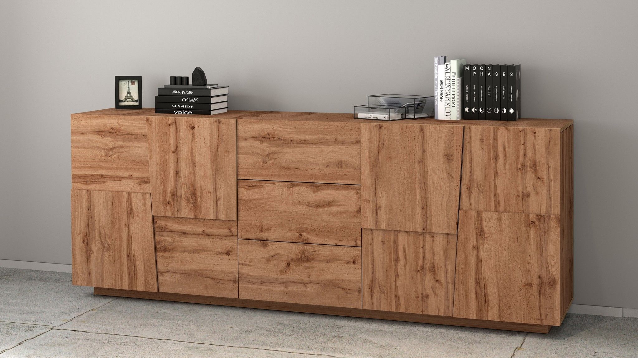Credenza PONGO a 4 ante e 3 cassetti.