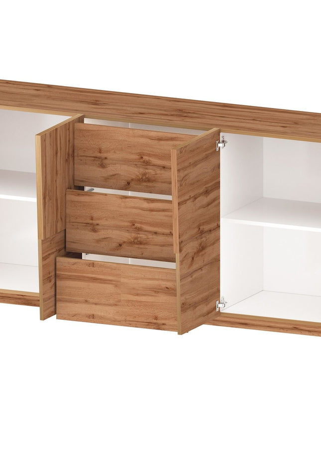 Credenza PONGO a 4 ante e 3 cassetti.