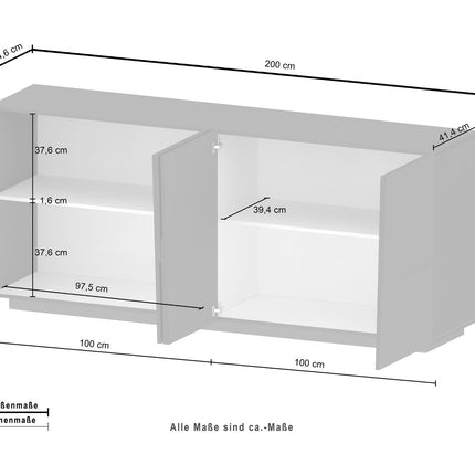 Credenza PONGO a 4 ante.