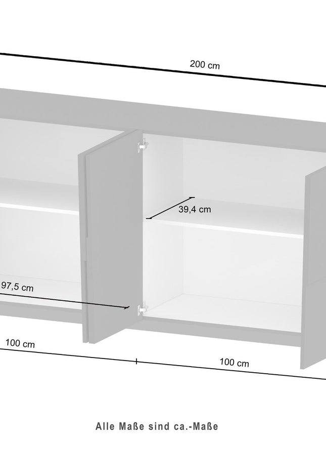 Credenza PONGO a 4 ante.