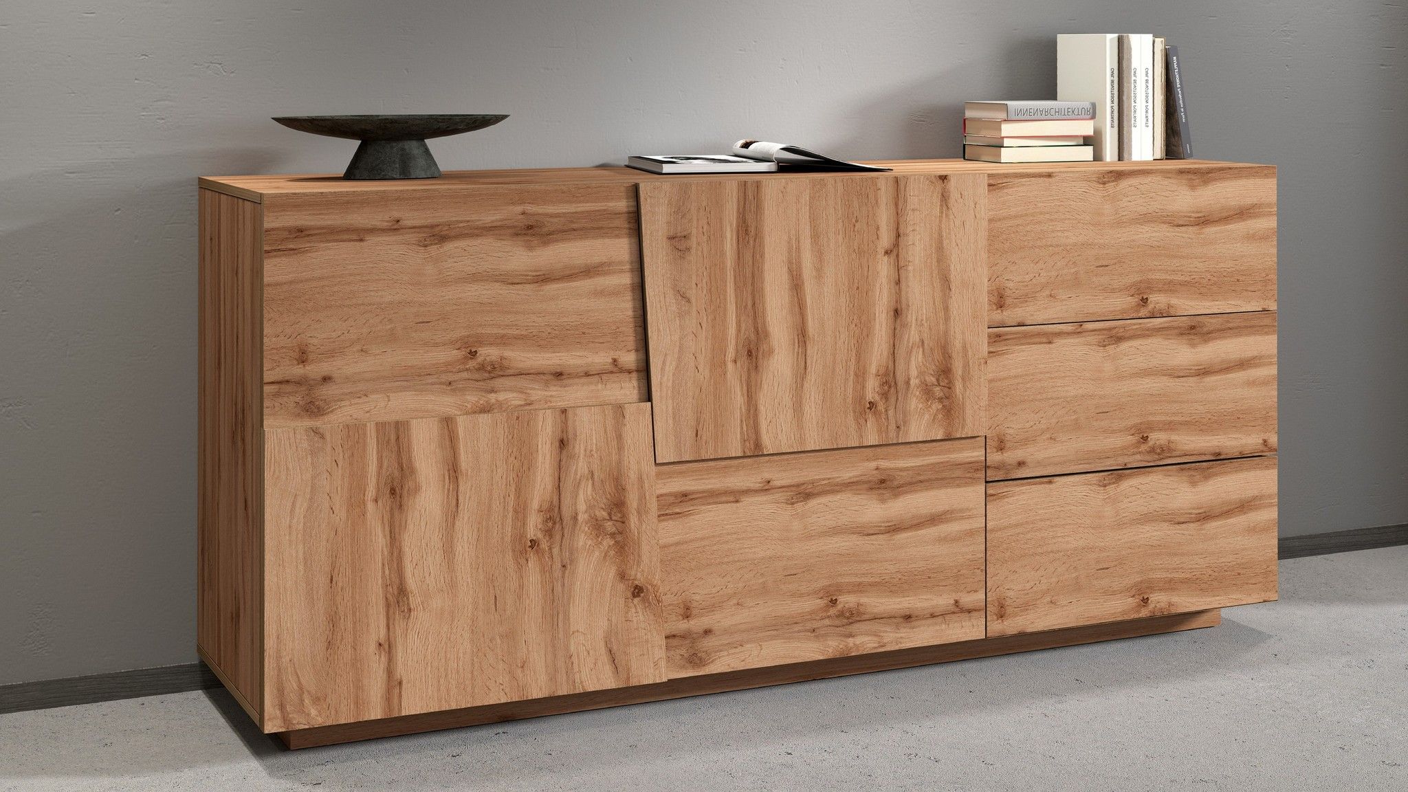 Credenza PONGO da 180 cm 2 ante e 3 cassetti.