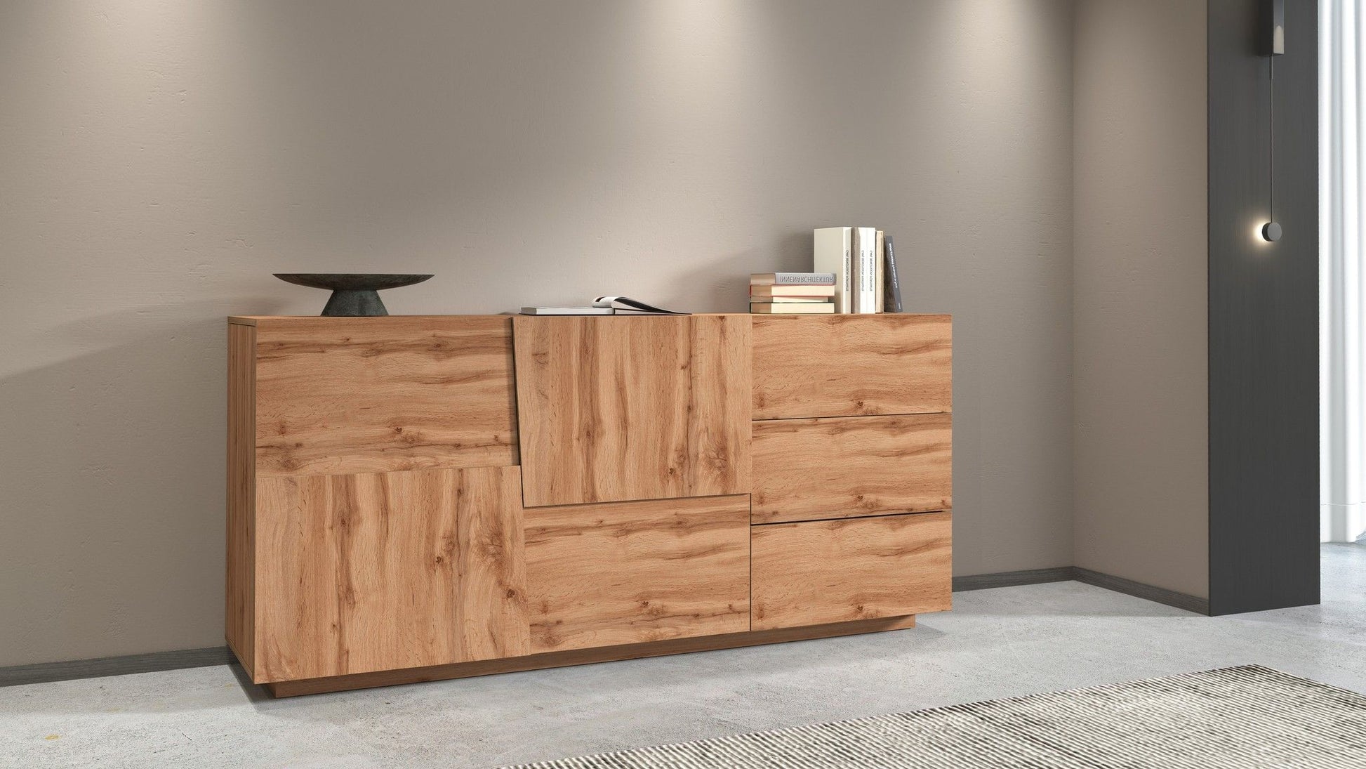 Credenza PONGO da 180 cm 2 ante e 3 cassetti.