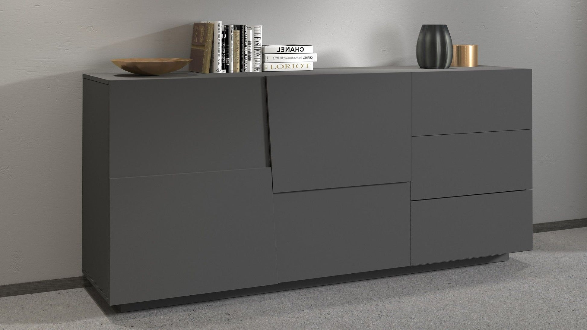 Credenza PONGO da 180 cm 2 ante e 3 cassetti.