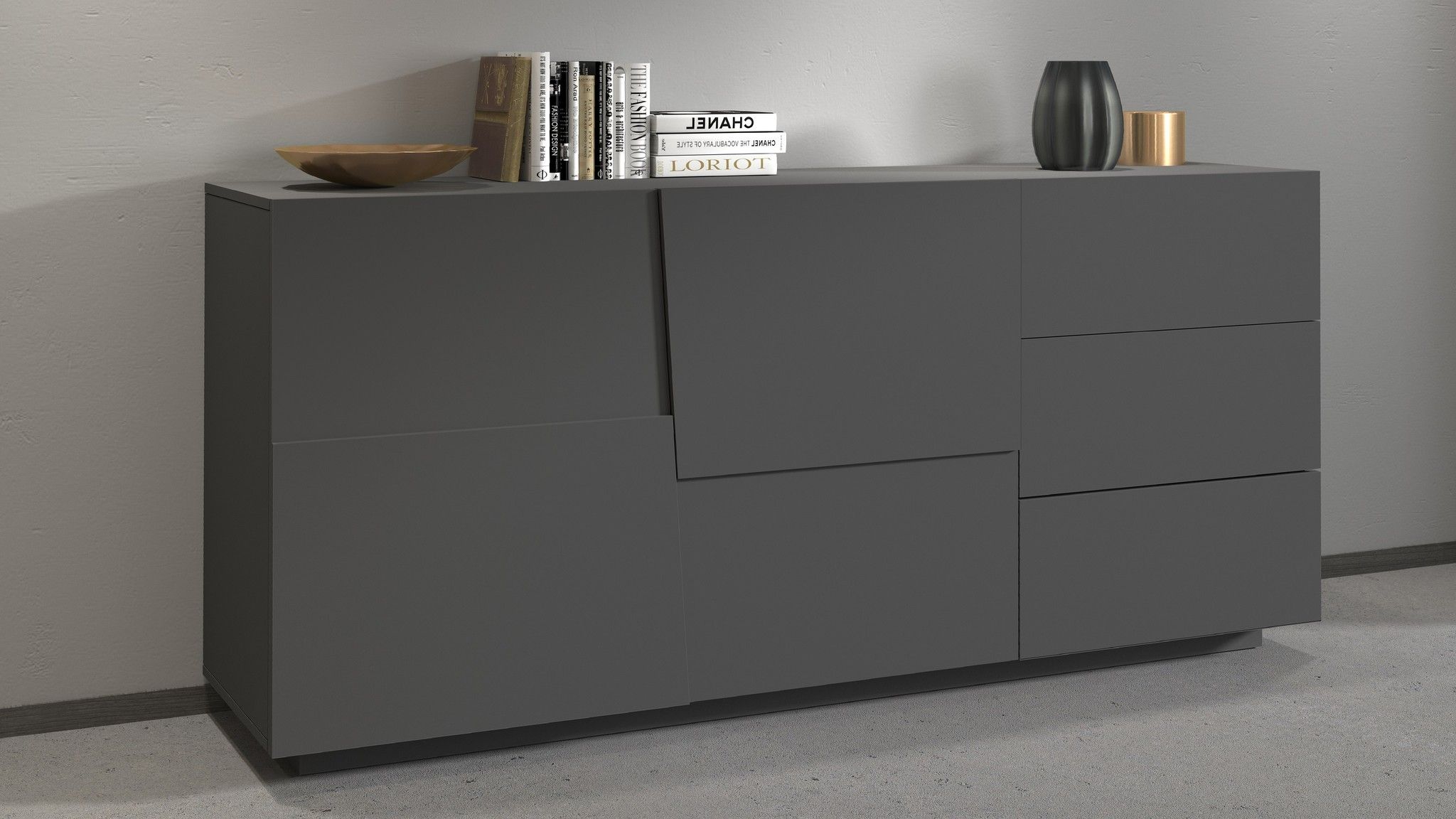 Credenza PONGO da 180 cm 2 ante e 3 cassetti.