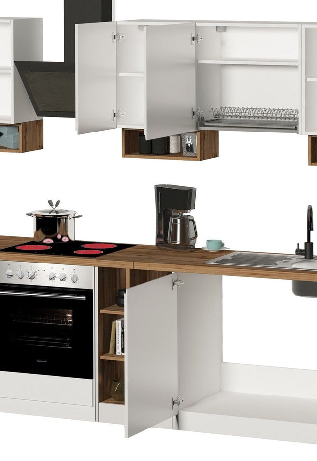 Cucina lineare SOLE da 256 cm, composizione 1