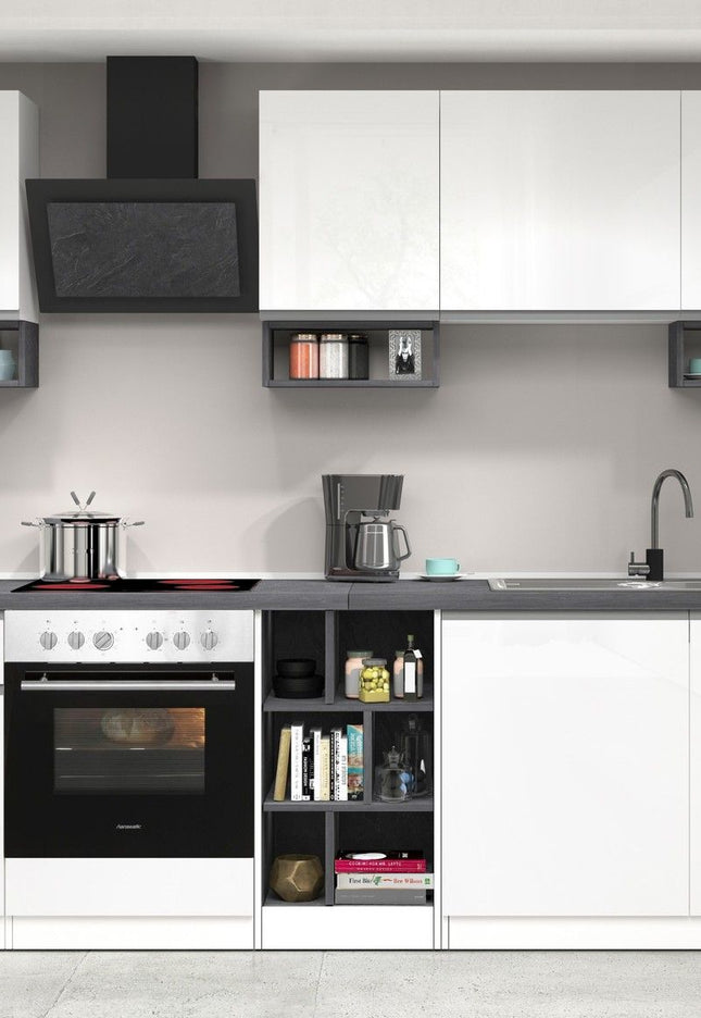 Cucina lineare SOLE da 256 cm, composizione 1