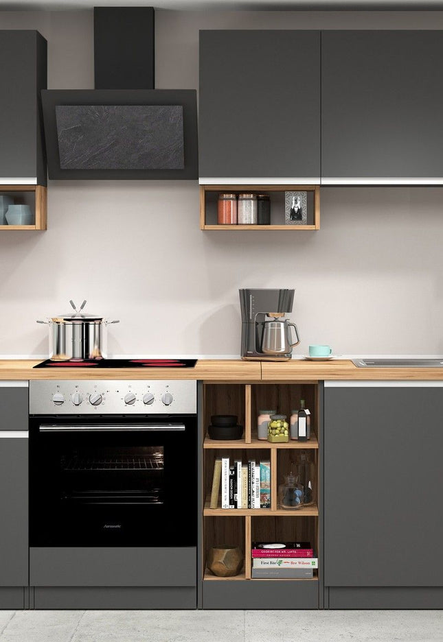 Cucina lineare SOLE da 256 cm, composizione 1.