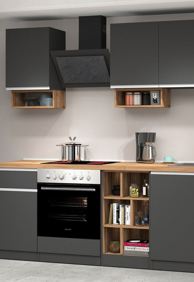 Cucina lineare SOLE da 256 cm, composizione 1.