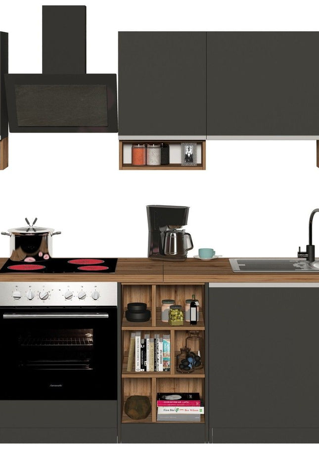 Cucina lineare SOLE da 256 cm, composizione 1.