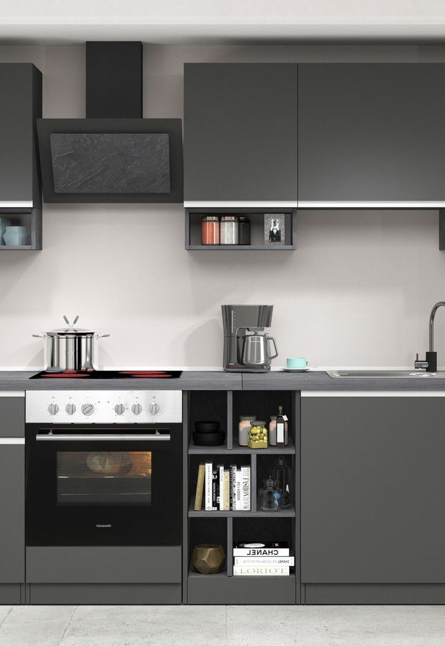 Cucina lineare SOLE da 256 cm, composizione 1.