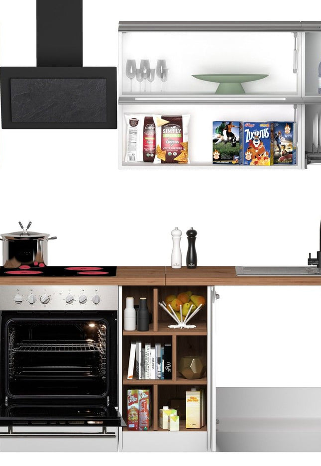 Cucina lineare SOLE 256 cm, composizione 3