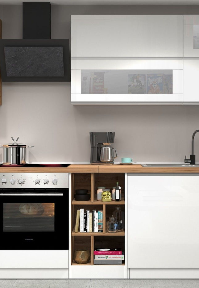 Cucina lineare SOLE 256 cm, composizione 3