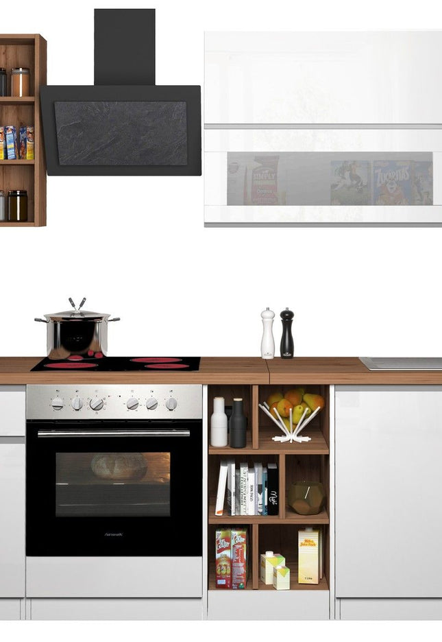 Cucina lineare SOLE 256 cm, composizione 3