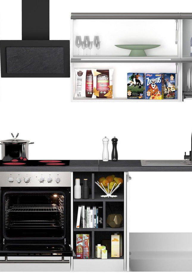 Cucina lineare SOLE 256 cm, composizione 3