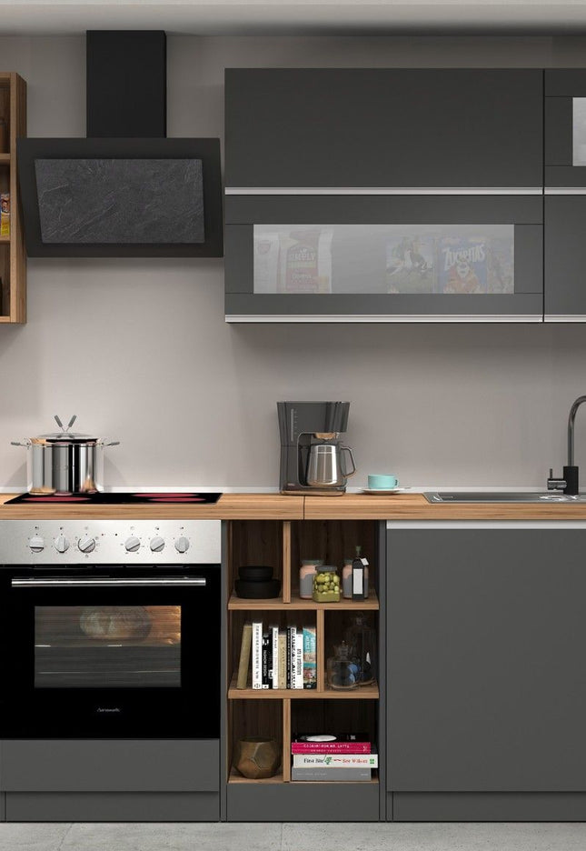 Cucina lineare SOLE 256 cm, composizione 3.