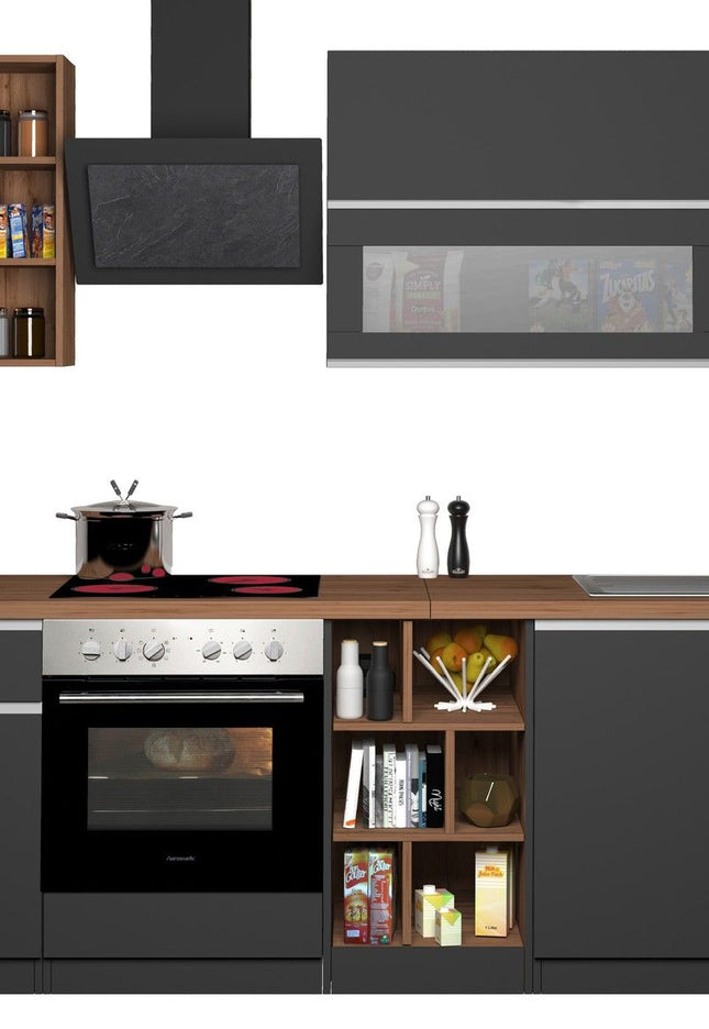 Cucina lineare SOLE 256 cm, composizione 3.