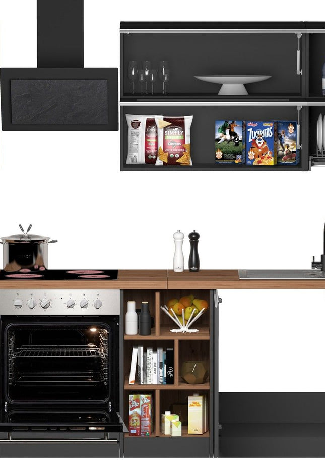 Cucina lineare SOLE 256 cm, composizione 3.