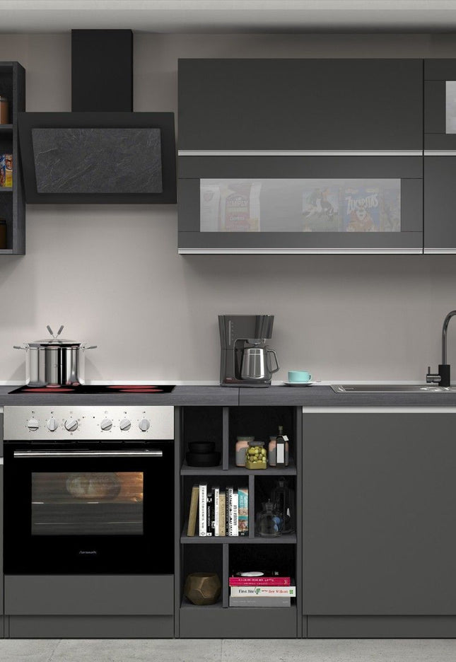 Cucina lineare SOLE 256 cm, composizione 3.