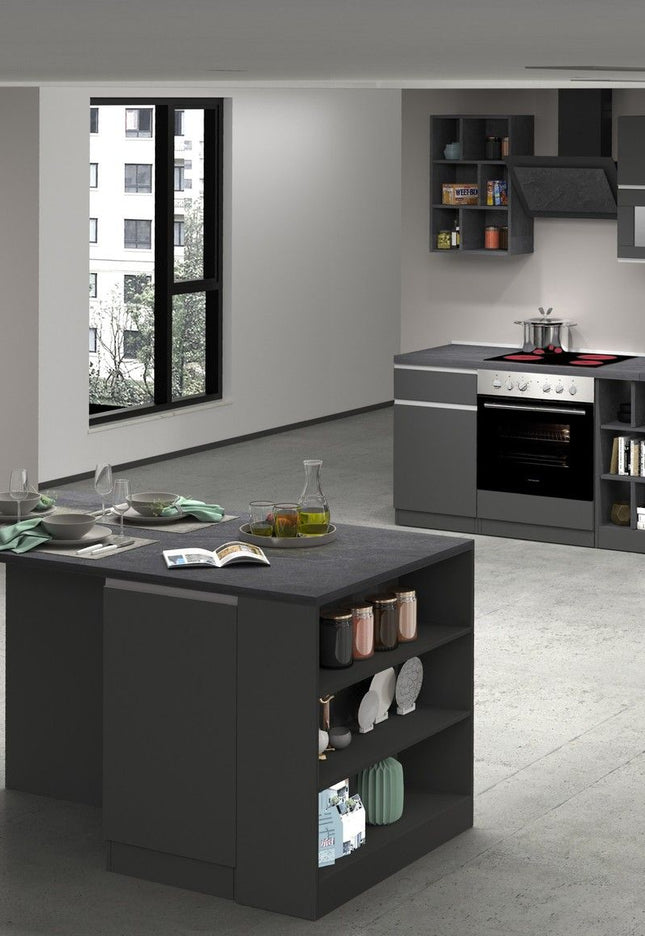 Cucina lineare SOLE 256 cm, composizione 3.