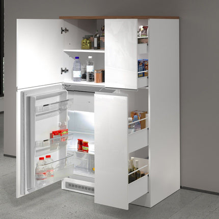Set portaspezie e porta frigo SOLE - Glossy white / Matte white / Wotan Oak