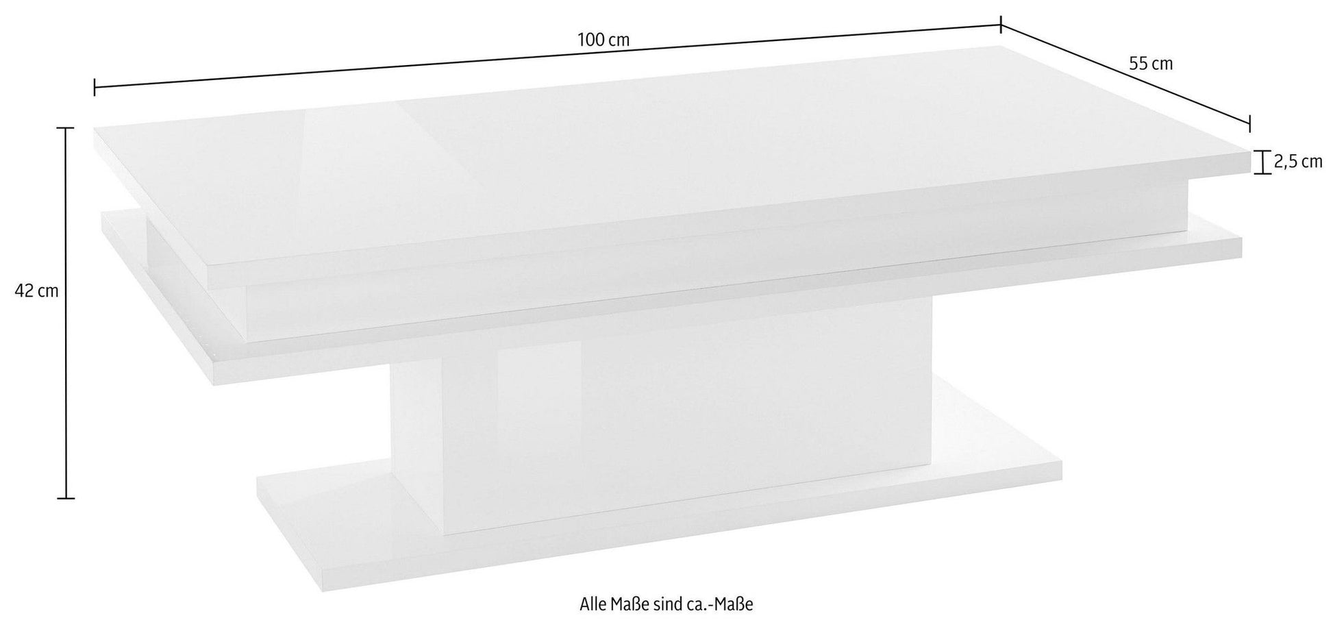 Tavolino da caffè LITTLE BIG DA 100 CM con LED.
