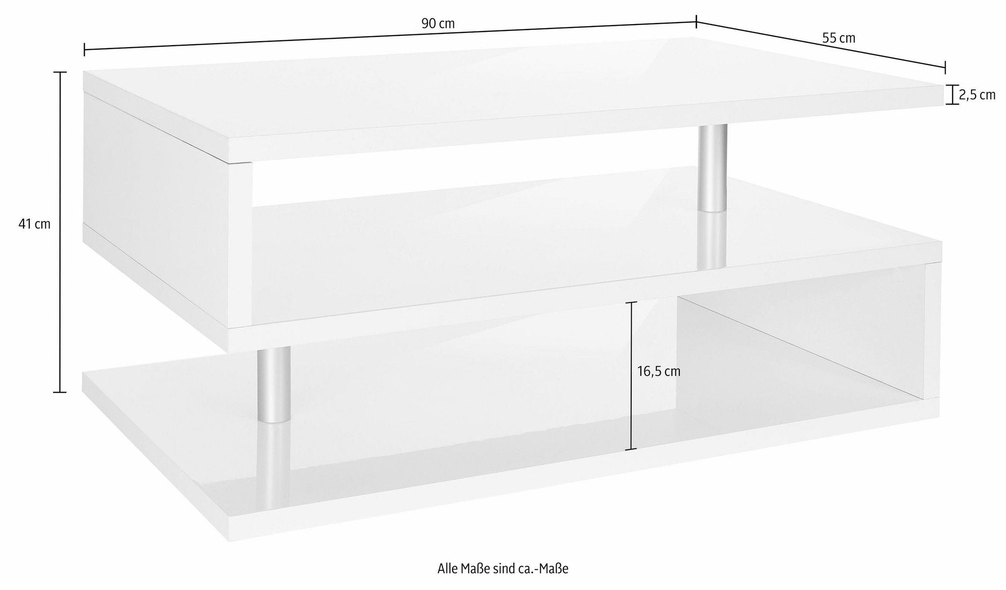 Tavolino da caffè ZETA da 90cm.