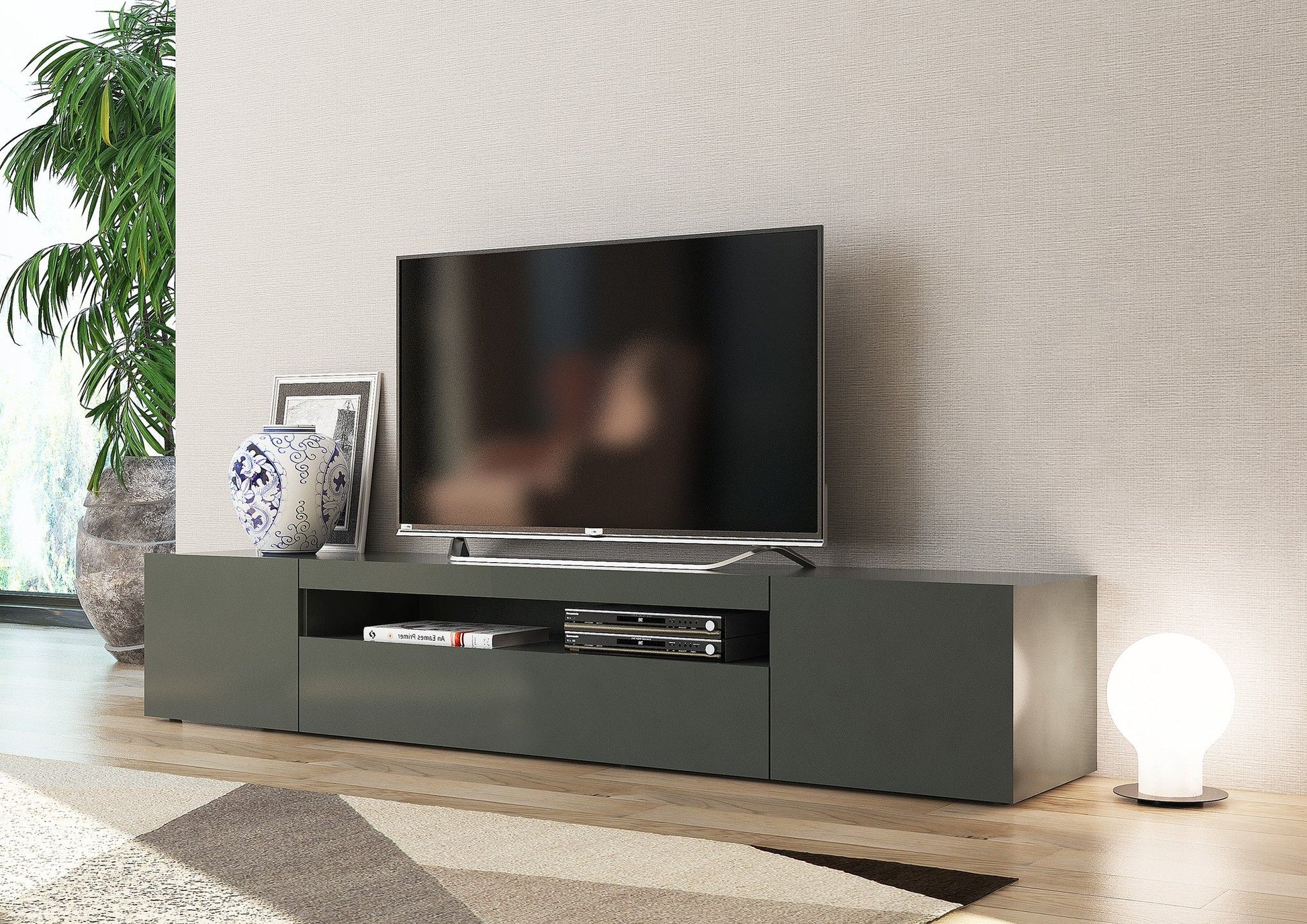 Porta tv DAIQUIRI 200 cm 2 ante battenti + 1 anta a ribalta.