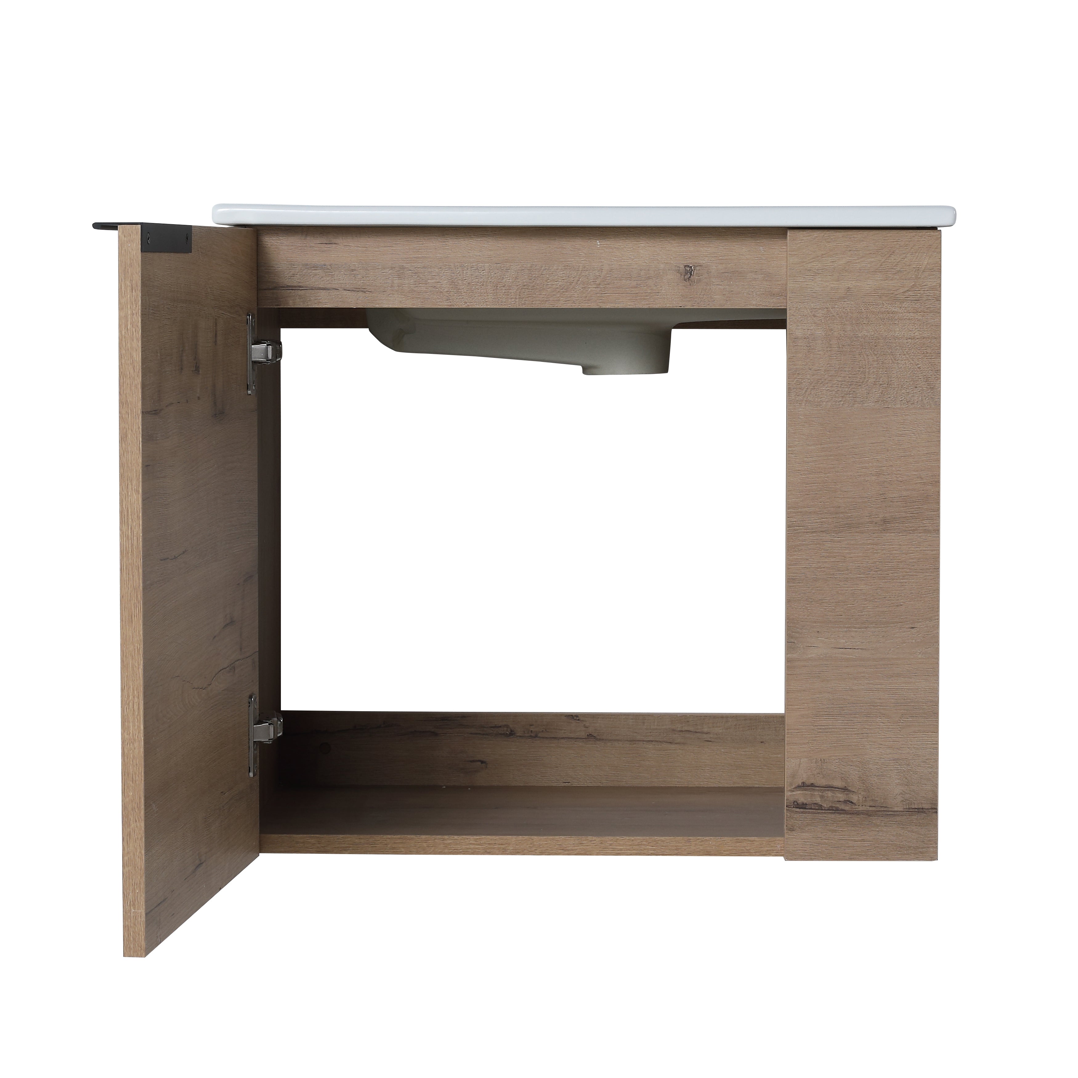 Mobile Bagno Sospeso 56cm Rovere con Lavabo