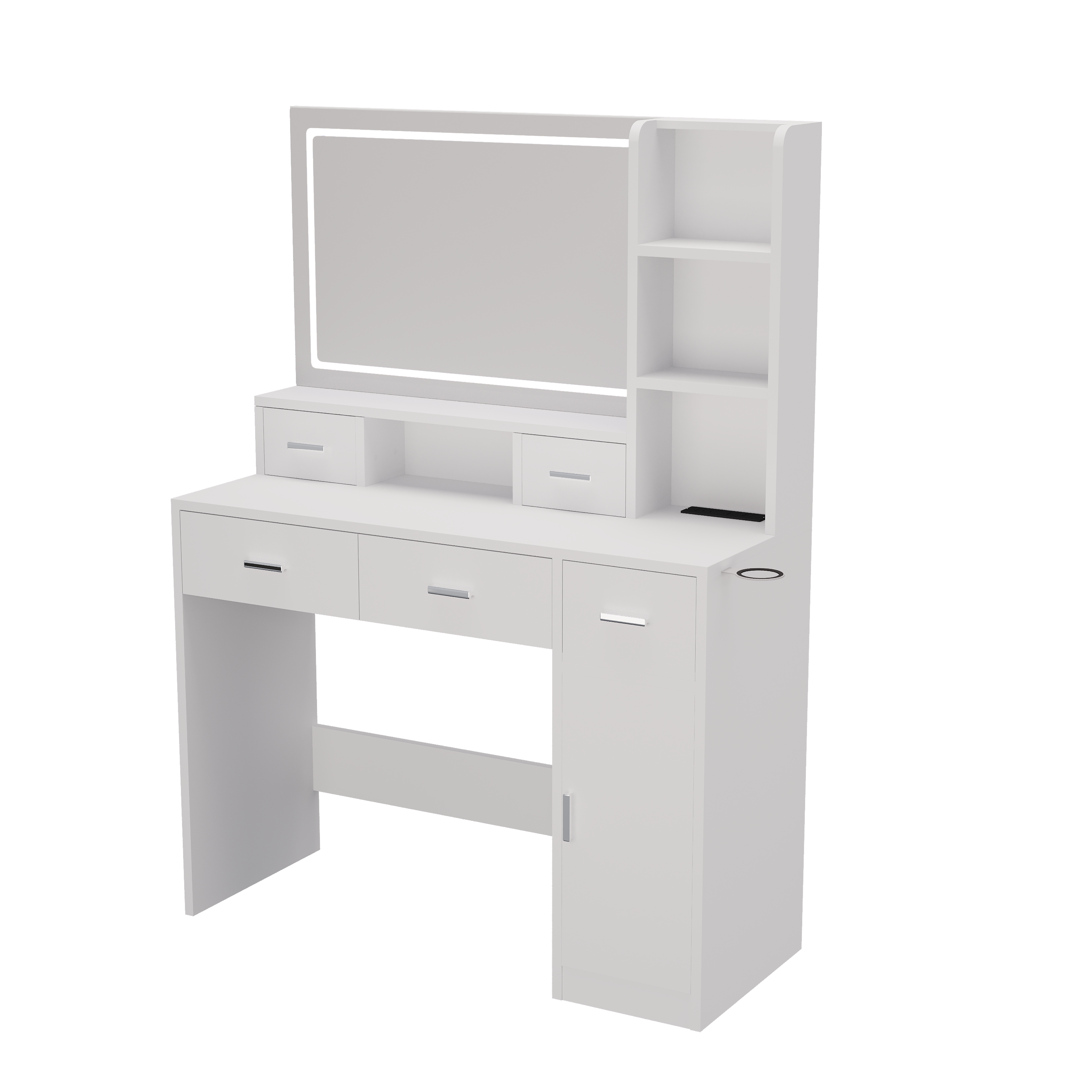 Toeletta Bianca con Specchio Smart LED
