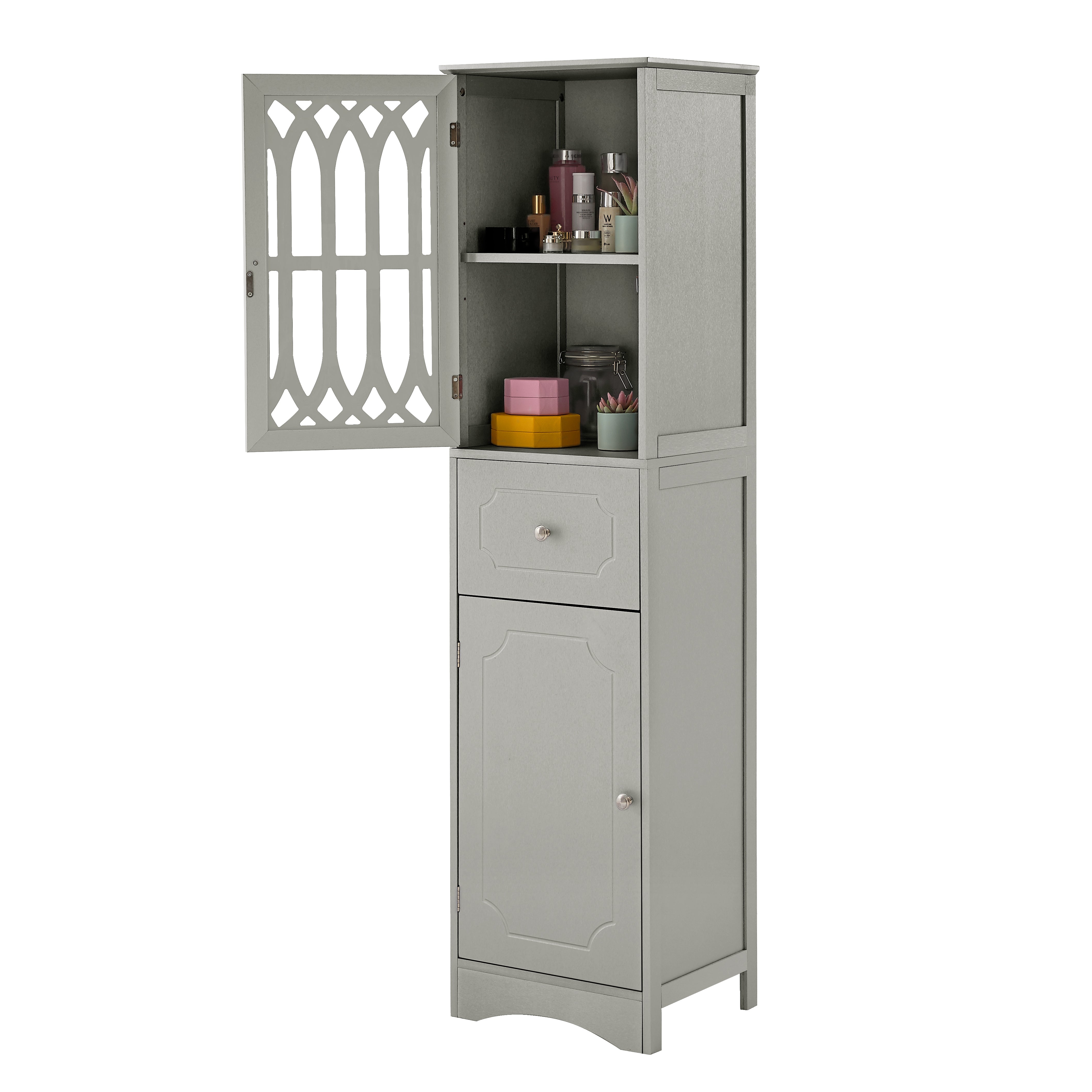 Mobile Bagno Alto con Cassetto Grigio