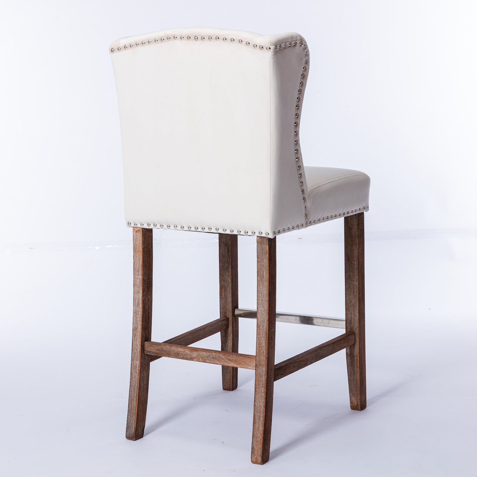 Sgabelli Bar Set 2 Velluto Beige