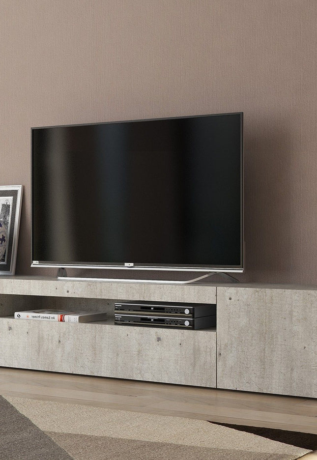 Porta tv DAIQUIRI 200 cm 2 ante battenti + 1 anta a ribalta.