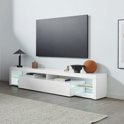Porta TV ESSENTIAL 200 cm con 1 anta a ribalta.