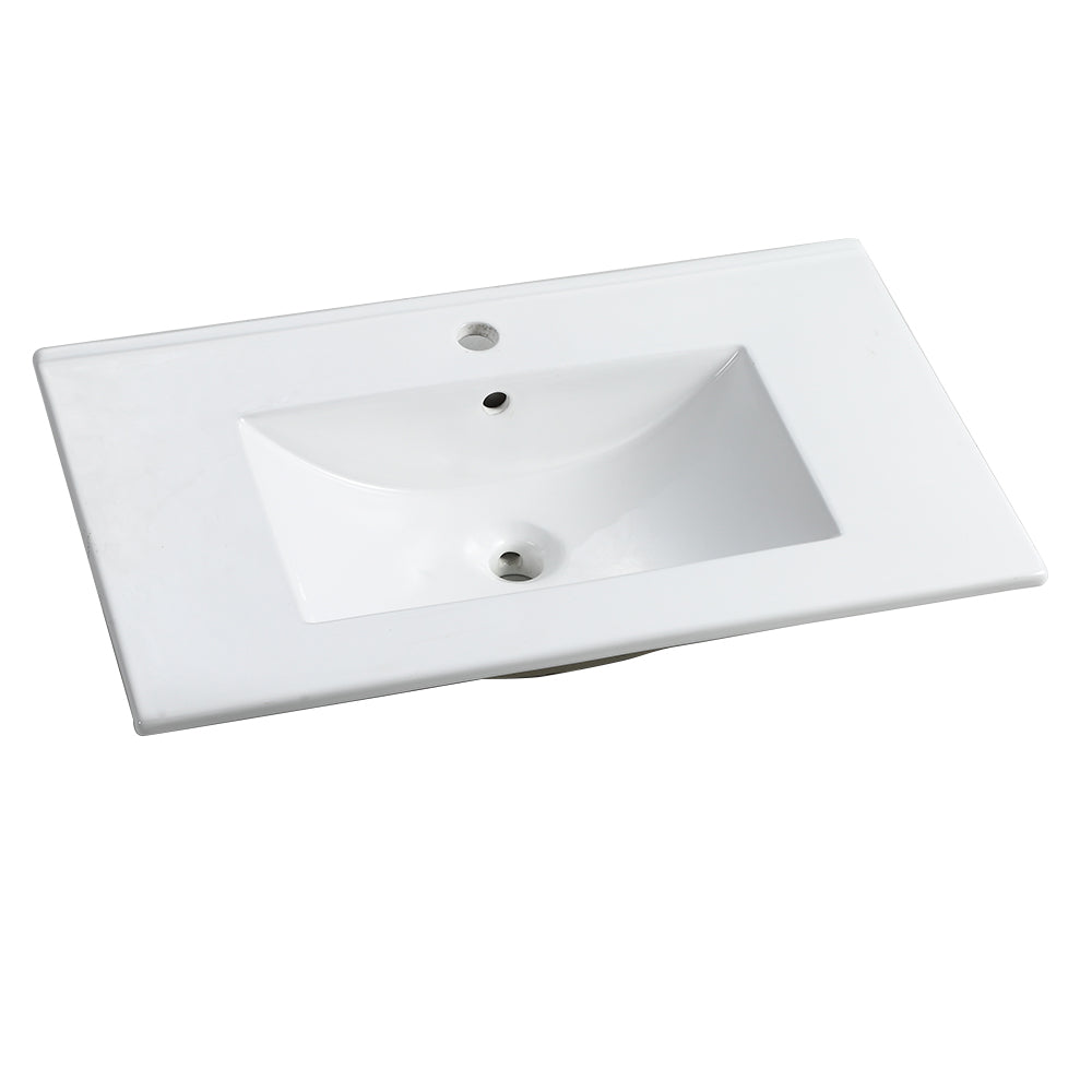 Lavabo Ceramica 76cm Bianco Grande