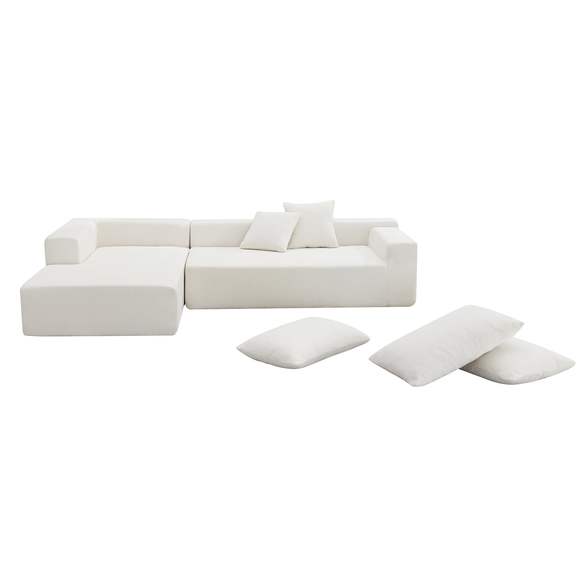 Divano Modulare Bianco 109x68cm
