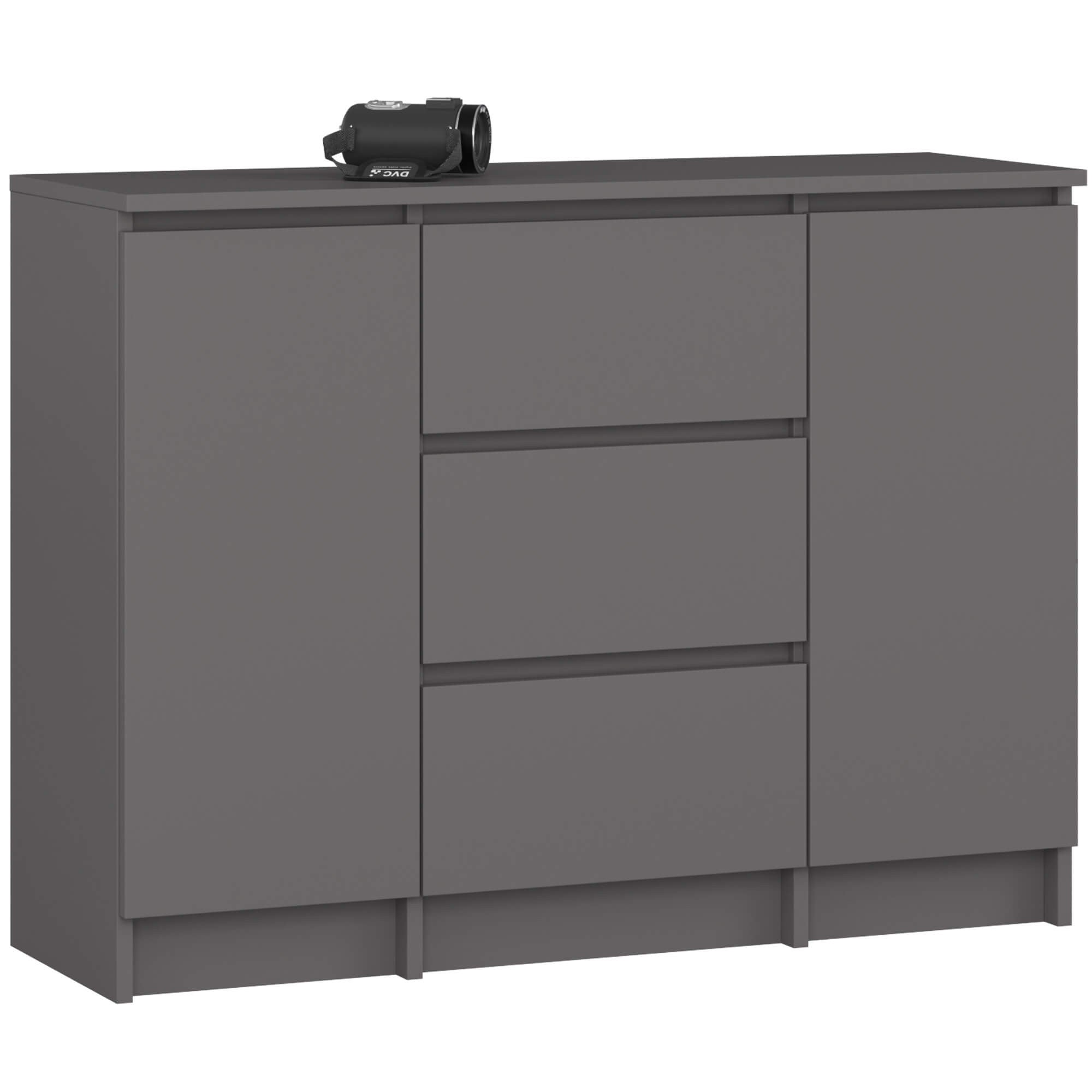 Credenza Linea 100 cm 2 Ante 3 Cassetti – Grafite