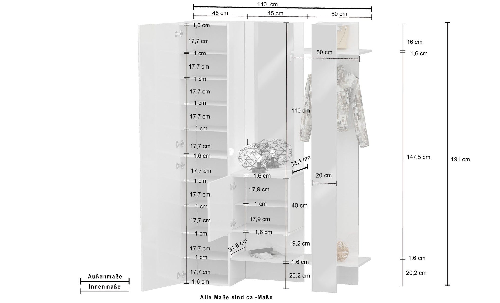 Set ingresso KOMPACT da 3 pezzi.