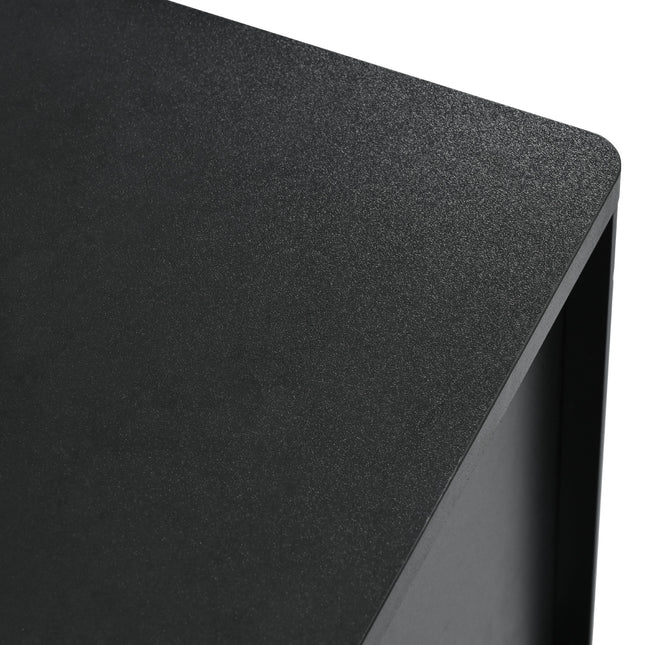 U-Can modern TV stand for TVs under 75 inches with a storage cabinet top marble pattern and circular stand